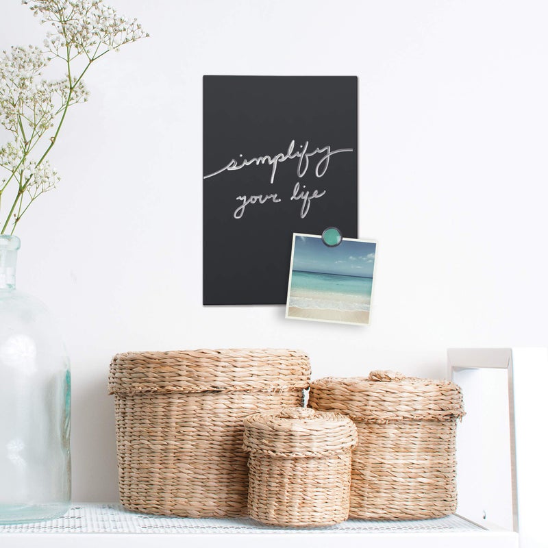 U Brands Magnetic Chalkboard, 11" x 15.5", Frameless, Premium Matte Surface, Includes Marker and Magnet - Image 3